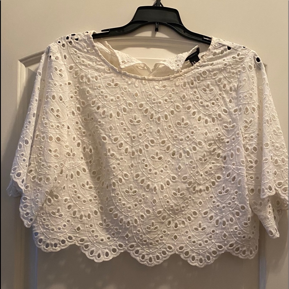 lacy crop top